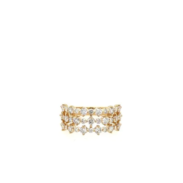Triple Row Round Cut Diamond Fashion Band House of Silva Wooster, OH