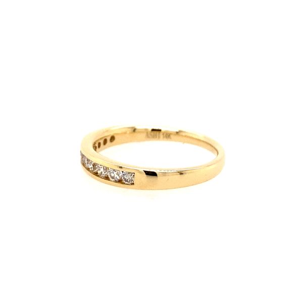 Channel Set 11 Stone Round Cut Diamond Wedding Band Image 2 House of Silva Wooster, OH