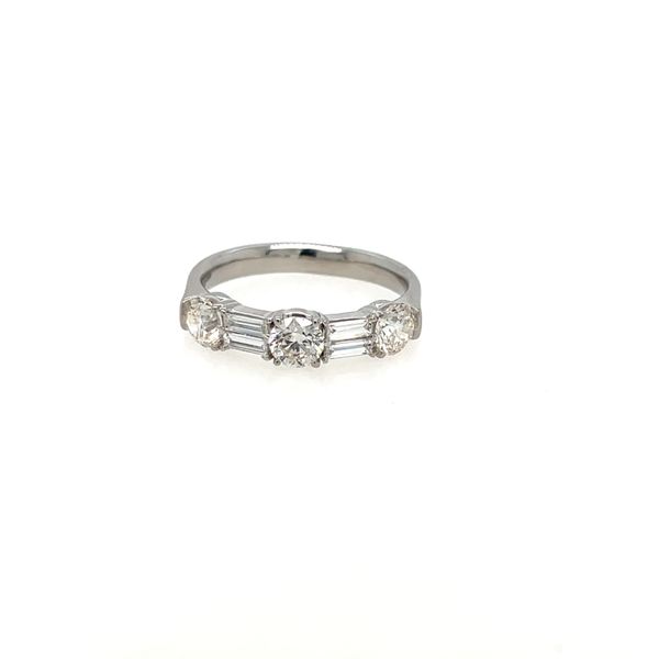 PT 750 Alternating RB& Baguette Diamond Ring 3 RB= 1.192ct TW 4 BG= 0.259ct TW House of Silva Wooster, OH