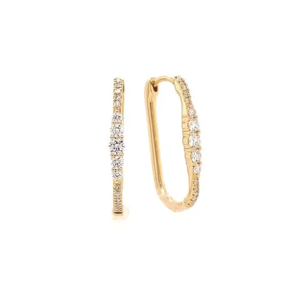 Diamond Oval Hoop Earrings House of Silva Wooster, OH