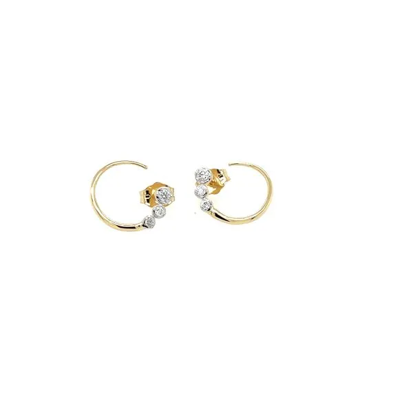 Front to Back Diamond Hoops Image 2 House of Silva Wooster, OH