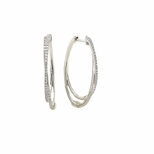 14kw Gold 0.26ct TW Diamond Hoop Earrings, 104fc House of Silva Wooster, OH