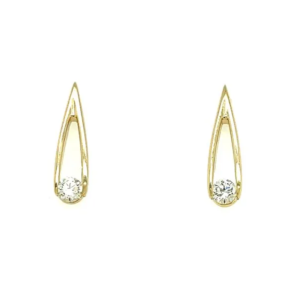 14ky Gold 0.53ct TW Diamond Drop Stud Earrings House of Silva Wooster, OH