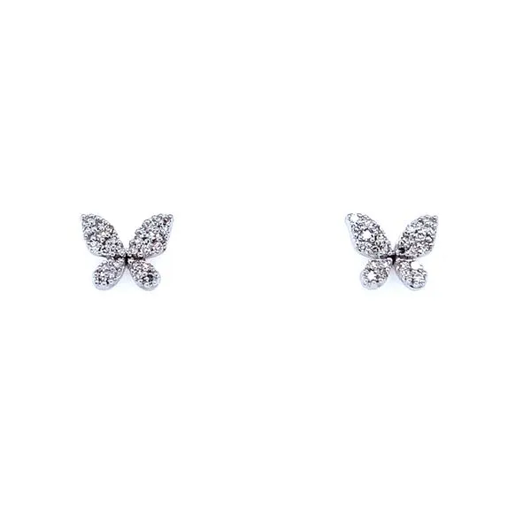 Butterfly Motif Round Cut Diamond Petite Fashion Earring House of Silva Wooster, OH