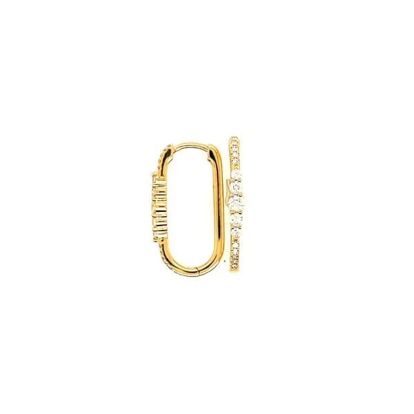 Diamond Oval Hoop Earrings House of Silva Wooster, OH