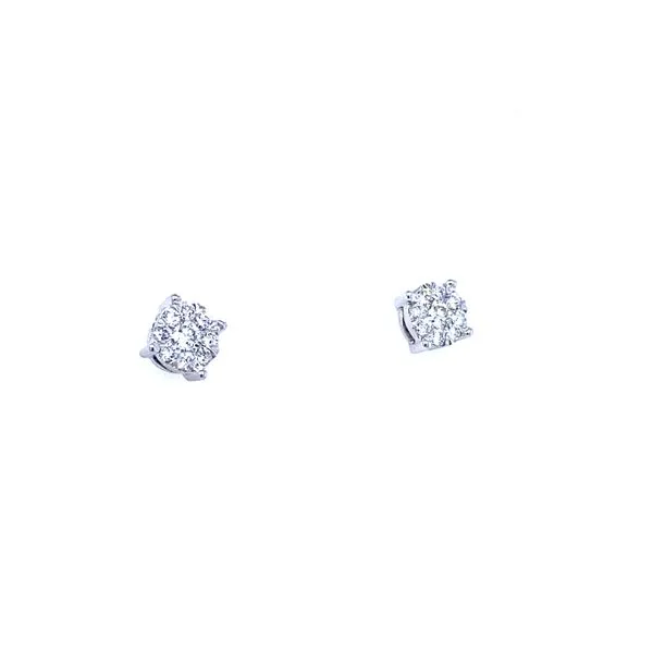 Cluster Diamond Stud Earrings 3/4ctw Image 2 House of Silva Wooster, OH
