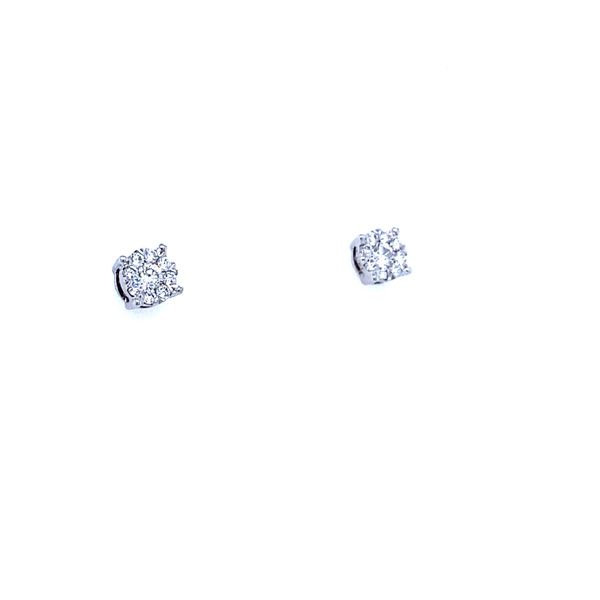 Cluster Diamond Stud Earrings 1/2ctw Image 2 House of Silva Wooster, OH