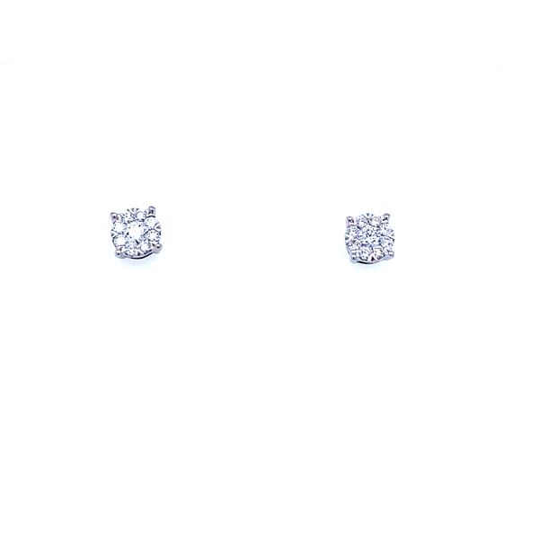 Cluster Diamond Stud Earrings 1/2ctw House of Silva Wooster, OH