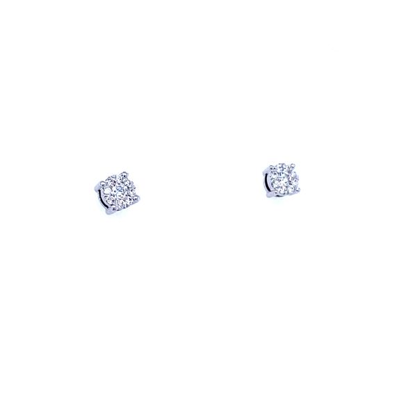Cluster Diamond Stud Earrings 1/3ctw Image 2 House of Silva Wooster, OH