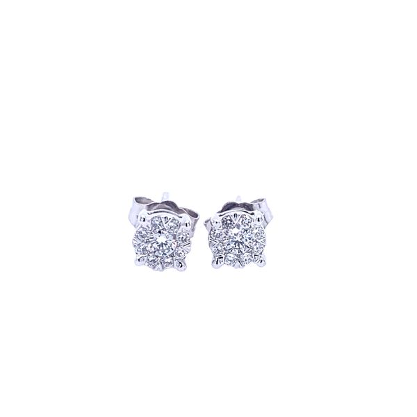 Cluster Diamond Stud Earrings 1/4ctw House of Silva Wooster, OH