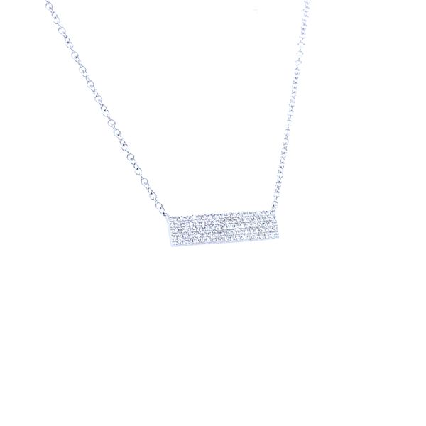 Diamond Pave` Bar Necklace Image 2 House of Silva Wooster, OH