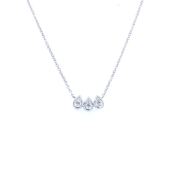 Bezel Set Diamond Pear Necklace House of Silva Wooster, OH