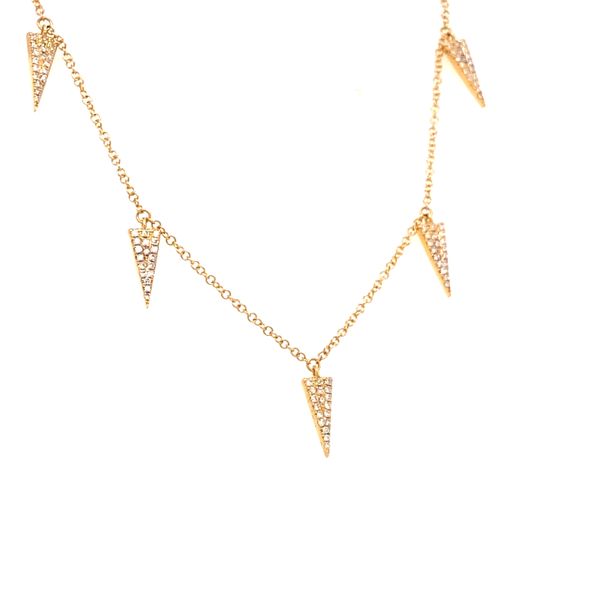 Diamond Pave` Triangle Necklace Image 2 House of Silva Wooster, OH
