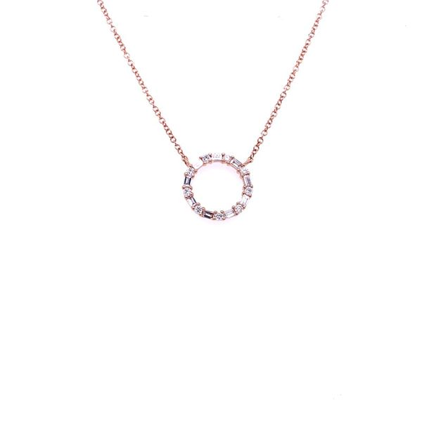 Diamond Baguette Circle Necklace House of Silva Wooster, OH