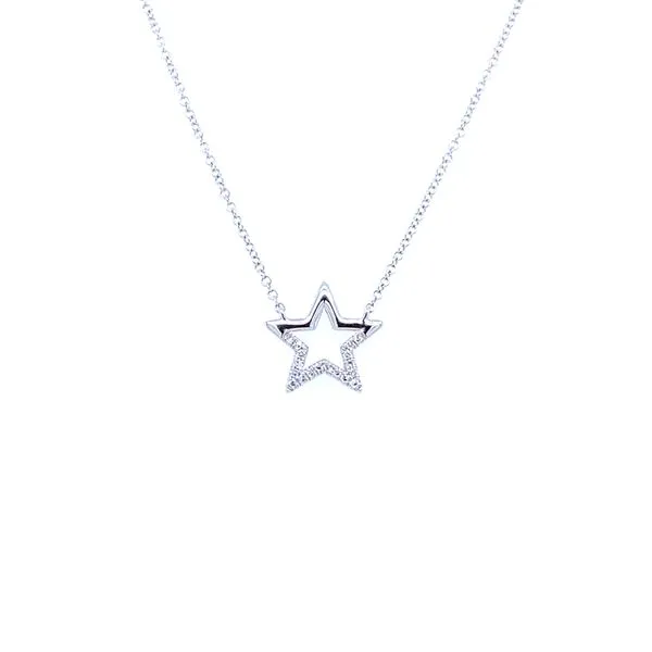 Diamond Open Star Necklace House of Silva Wooster, OH