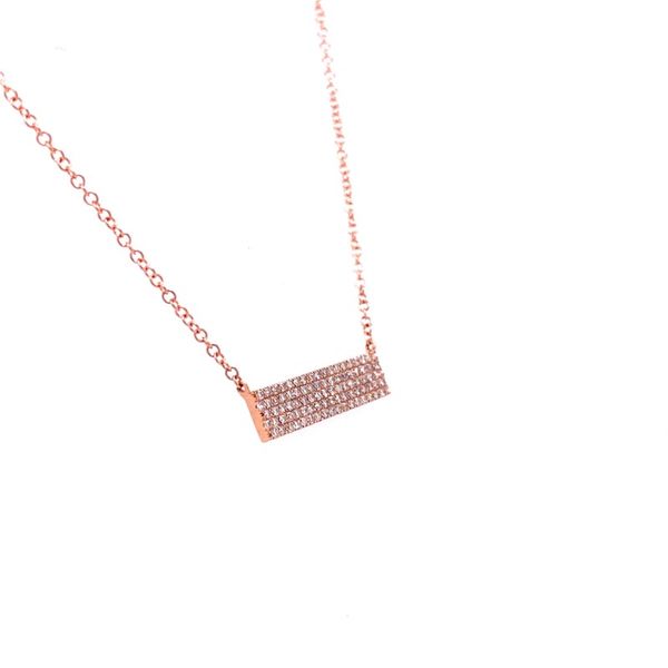 Diamond Pave` Bar Necklace Image 2 House of Silva Wooster, OH
