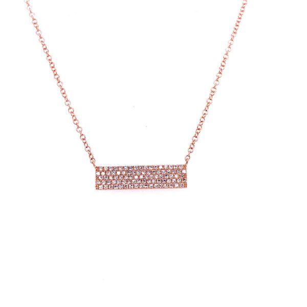 Diamond Pave` Bar Necklace House of Silva Wooster, OH