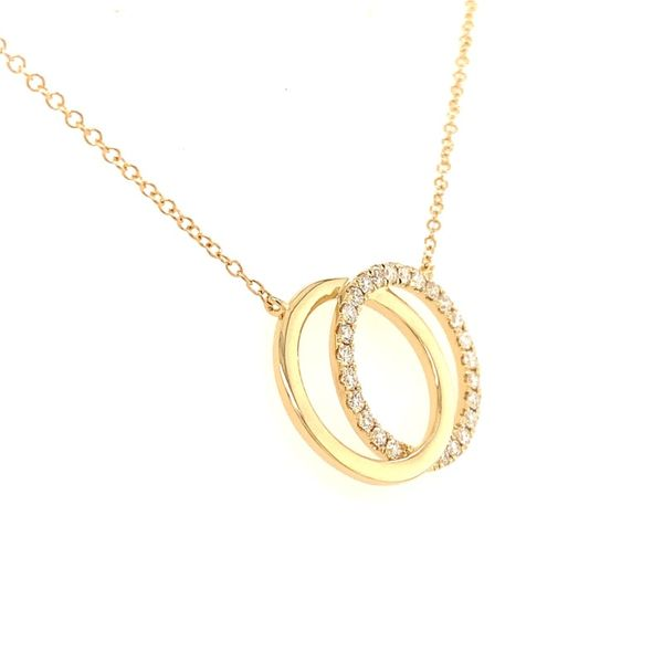 Diamond Love Knot Circle Necklace Image 2 House of Silva Wooster, OH