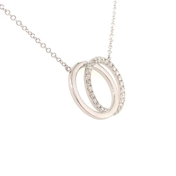 Diamond Love Knot Circle Necklace Image 2 House of Silva Wooster, OH