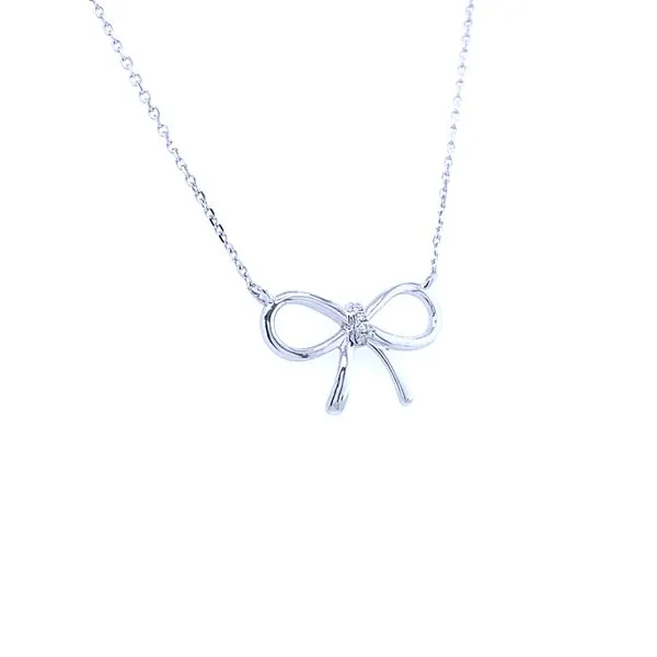 Diamond Bow Necklace