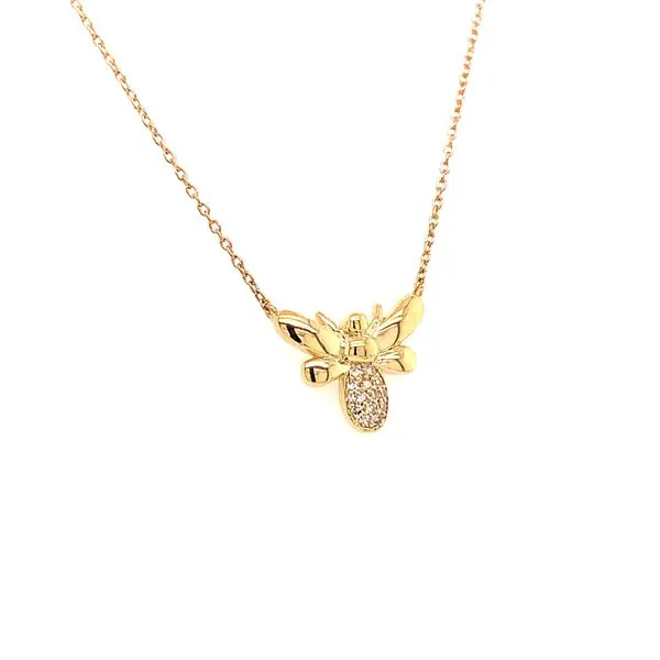 Bumble Bee Round Cut Diamond Petite Fashion Pendant Image 2 House of Silva Wooster, OH