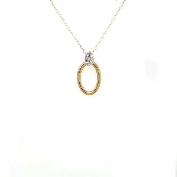 Oval Diamond Pendant Image 2 House of Silva Wooster, OH