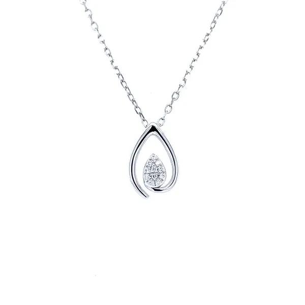 Diamond Pear Swirl Pendant House of Silva Wooster, OH