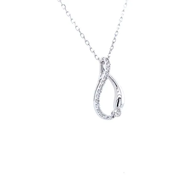 Diamond Teardrop Pendant Image 2 House of Silva Wooster, OH