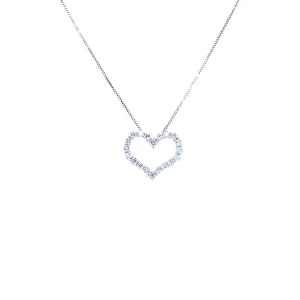 Heart Shape Round Cut Diamond Pendant House of Silva Wooster, OH