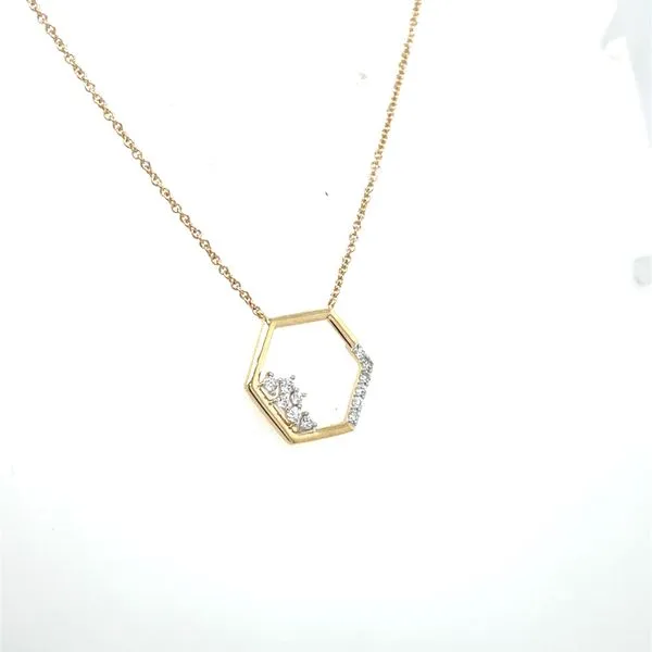 Diamond Hexagon Necklace Image 2 House of Silva Wooster, OH