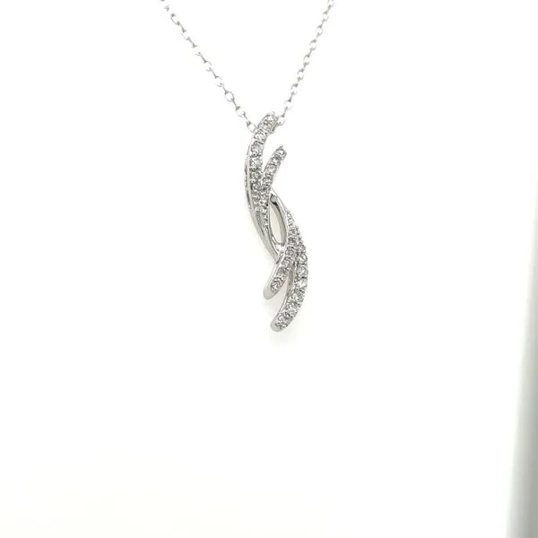 Diamond Crescent Pendant Image 2 House of Silva Wooster, OH