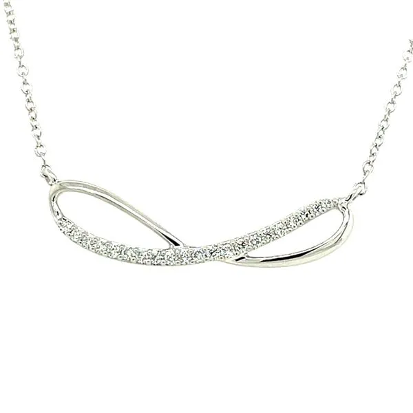 14kw Gols 0.18ct TW Diamond Free Form Pendant, 21fc House of Silva Wooster, OH