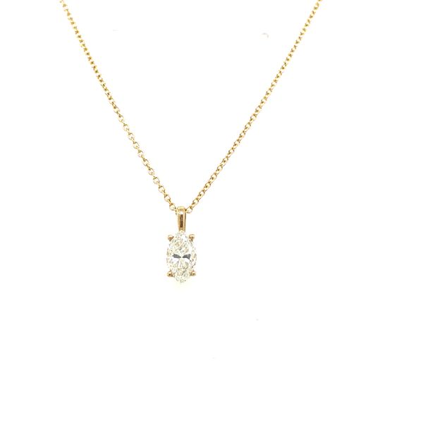 14ky Gold 0.83ct Marquise Diamond Solitaire Pendant House of Silva Wooster, OH