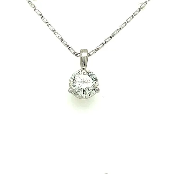 14kw Gold 1.05ct Round Brillaint Diamond Solitaire Pendant House of Silva Wooster, OH