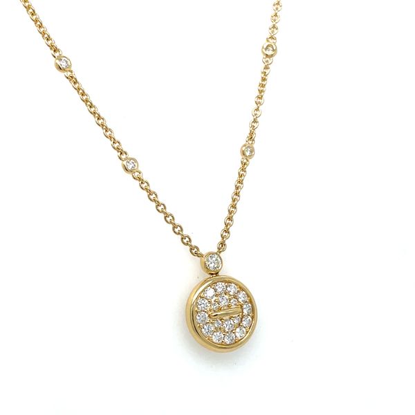 14k YG 18 RB Diamond Cluster 