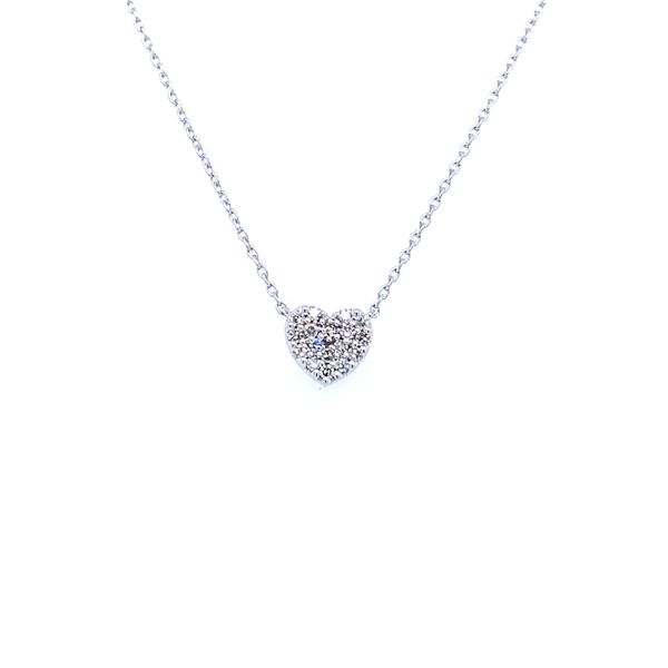 Heart Charm Round Cut Diamond Petite Fashion Pendant House of Silva Wooster, OH