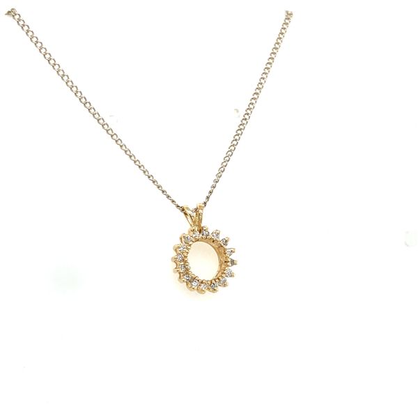 Estate 14ky Gold Diamond Circle Pendant Image 2 House of Silva Wooster, OH