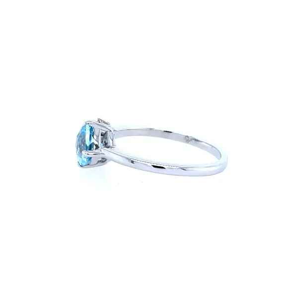 14kw Gold London & Sky Blue Topaz & Diamond Ring, 1.49ct TW Topaz, 1fc = 0.03ct diamond Image 2 House of Silva Wooster, OH