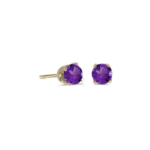 Amethyst Birthstone Earrings 4mm House of Silva Wooster, OH