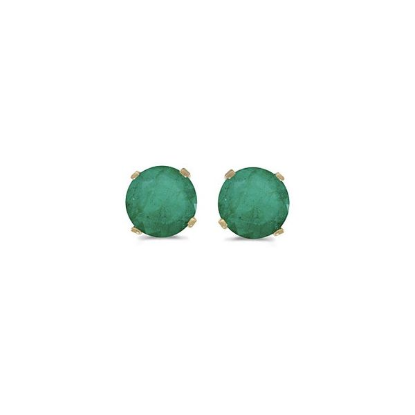 Emerald Birthstone Earrings 5mm House of Silva Wooster, OH