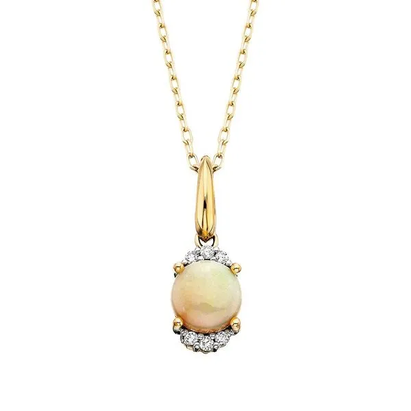Opal and Diamond Pendant House of Silva Wooster, OH
