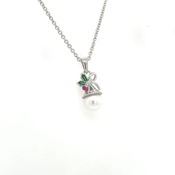 Pearl Holly Pendant Image 2 House of Silva Wooster, OH