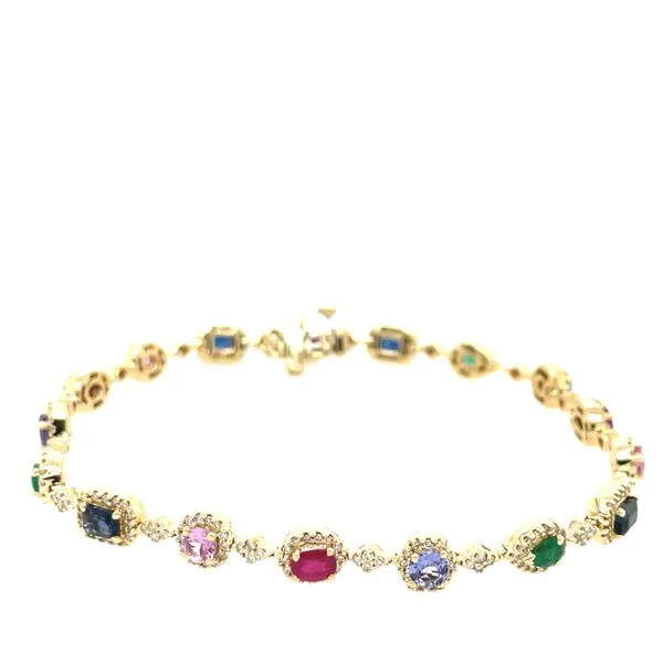 Mixed Shape Gemstone Rainbow Bracelet Image 2 House of Silva Wooster, OH
