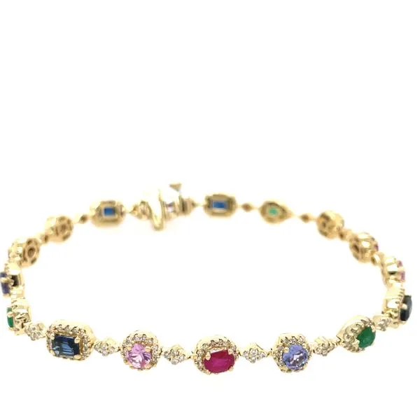 Mixed Shape Gemstone Rainbow Bracelet House of Silva Wooster, OH