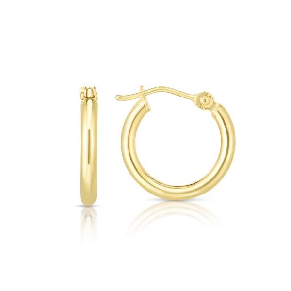 Gold Huggie Hoops Image 2 House of Silva Wooster, OH