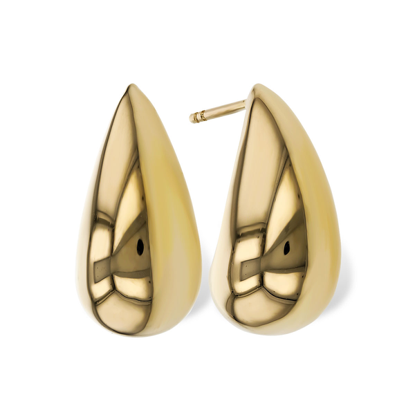 14k YG Domed Tear Drop Post Earrings House of Silva Wooster, OH