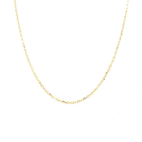 14ky Gold Diamond Cut Cable Chain, Adjustable House of Silva Wooster, OH