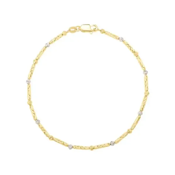 Diamond Cut Bead & Bar Chain House of Silva Wooster, OH