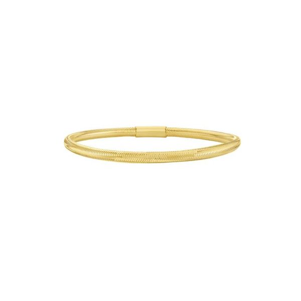Yellow Gold Small Stretch Mesh Bracelet House of Silva Wooster, OH