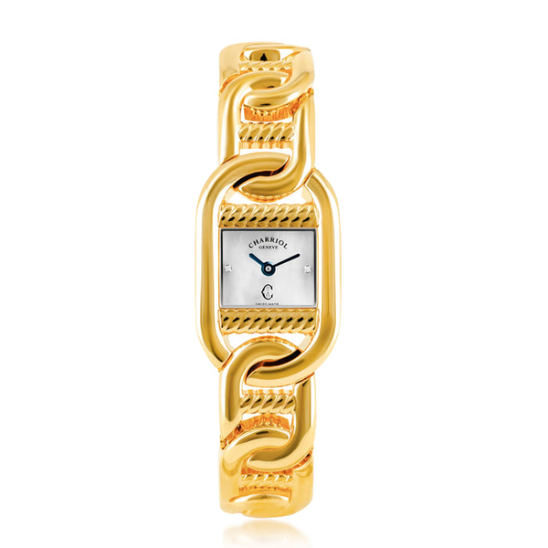 Stainless Steel Gilded With 18k YG Mariner 20mm Case MOP Dial 2 Diamond Index .005ct TW House of Silva Wooster, OH
